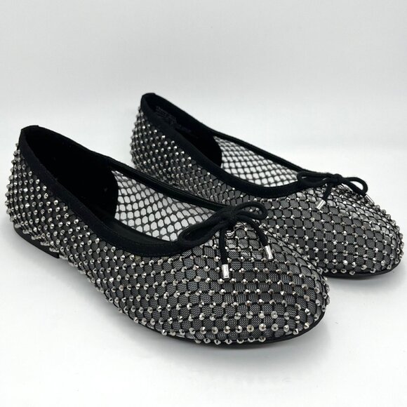 torrid Shoes - New Torrid Black Embellished Mesh Ballet Flat - Size 8